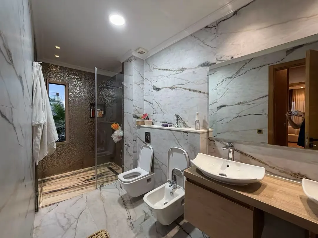 Marble bathroom, italian shower